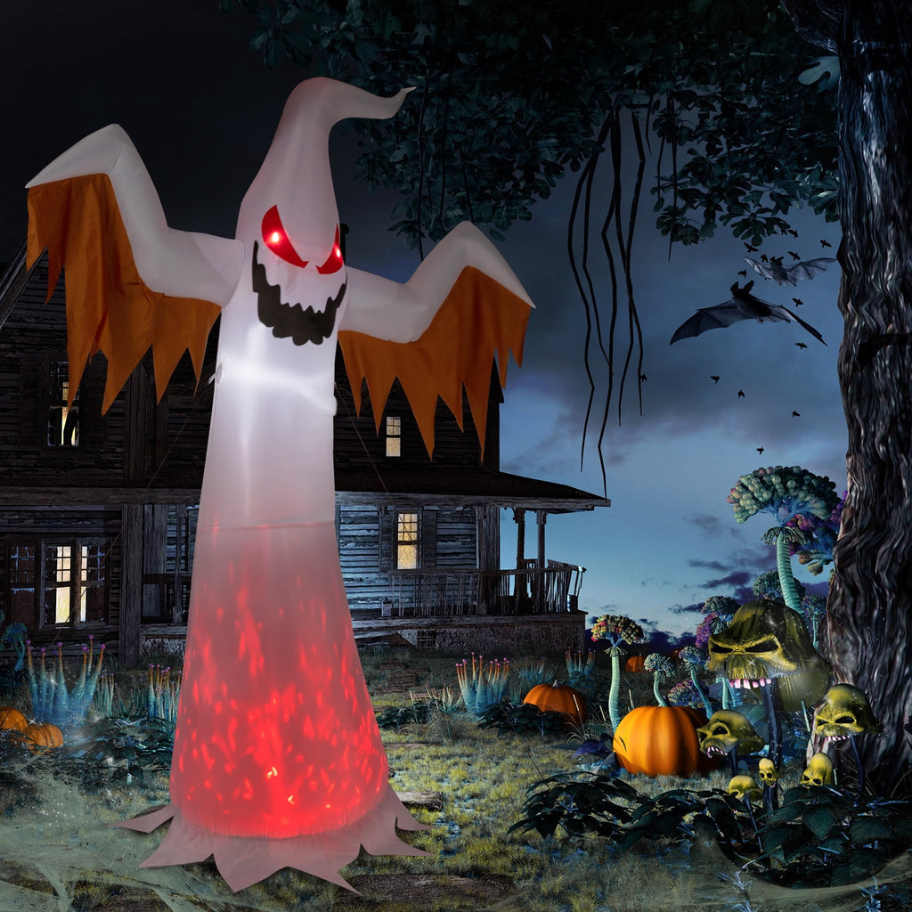 UBesGoo Inflatable Halloween Decoration 12 FT Giant Ghost for Halloween Party Outdoor, Yard, Garden, Lawn Decorations