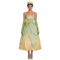 URSOFINE Princess Tiana Costume Women Green Flower Headband Gloves Halloween Fairy Dress Cosplay Outfits