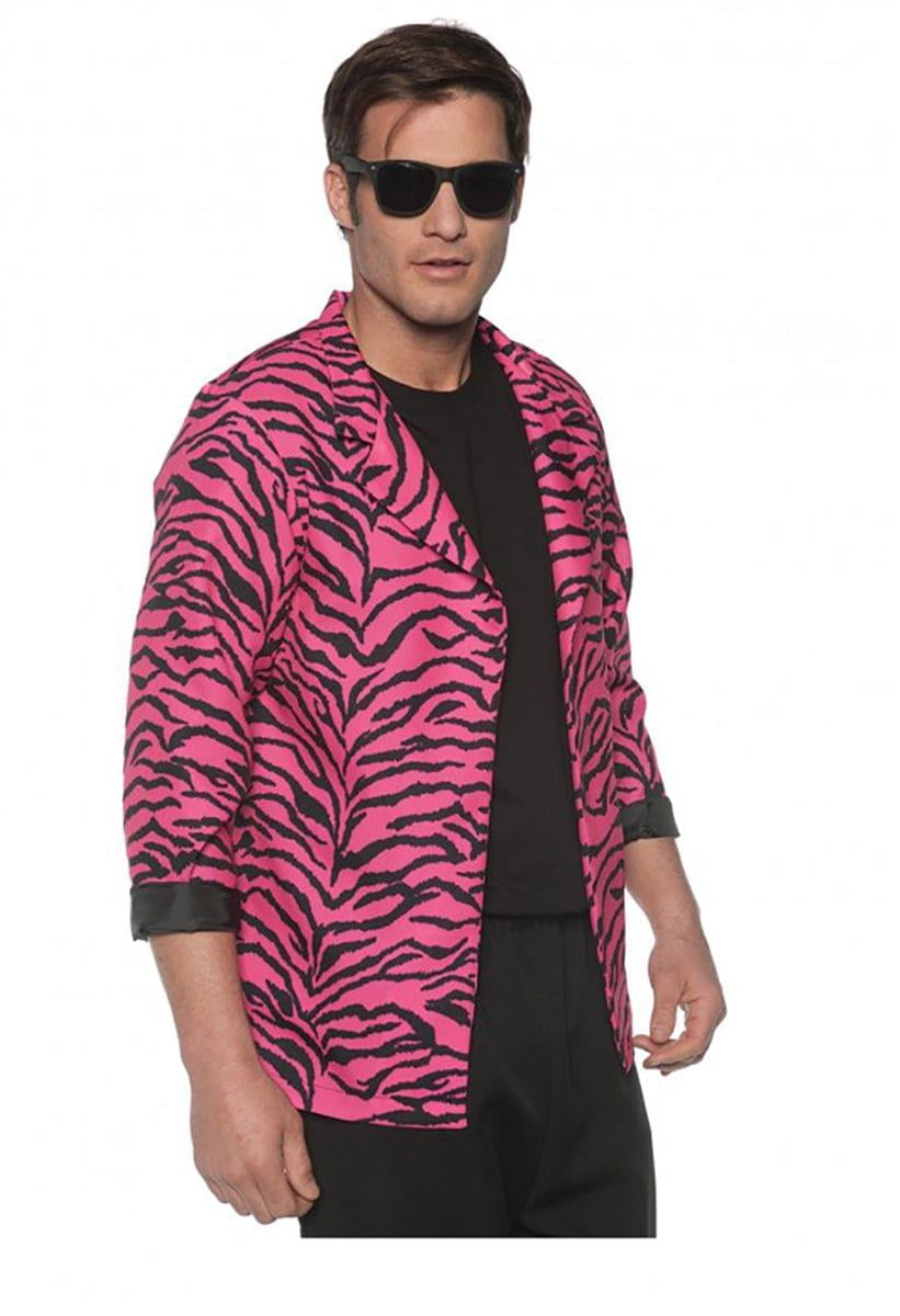 UnderWraps Men's 80s Pink Zebra Blazer Costume Jacket Large 42-46