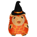 Vibrant Life Halloween Witch Hedgehog Plush Dog Toy with Squeaker, Orange, Chew Level 1
