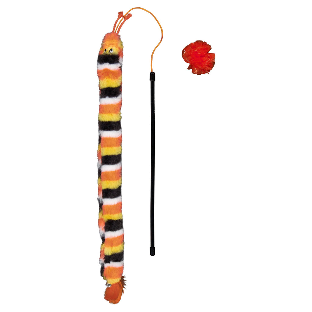 Vibrant Life Halloween Teaser Wand and Crinkle Ball Cat Toy Set, Orange and Black