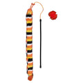 Vibrant Life Halloween Teaser Wand and Crinkle Ball Cat Toy Set, Orange and Black