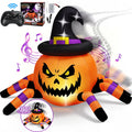 Firstness 2.6ft Remote Control Halloween Inflatable with Music Lights,Pumpkin Spider Car Blow ups Rc Car,Indoor Outdoor Decorations