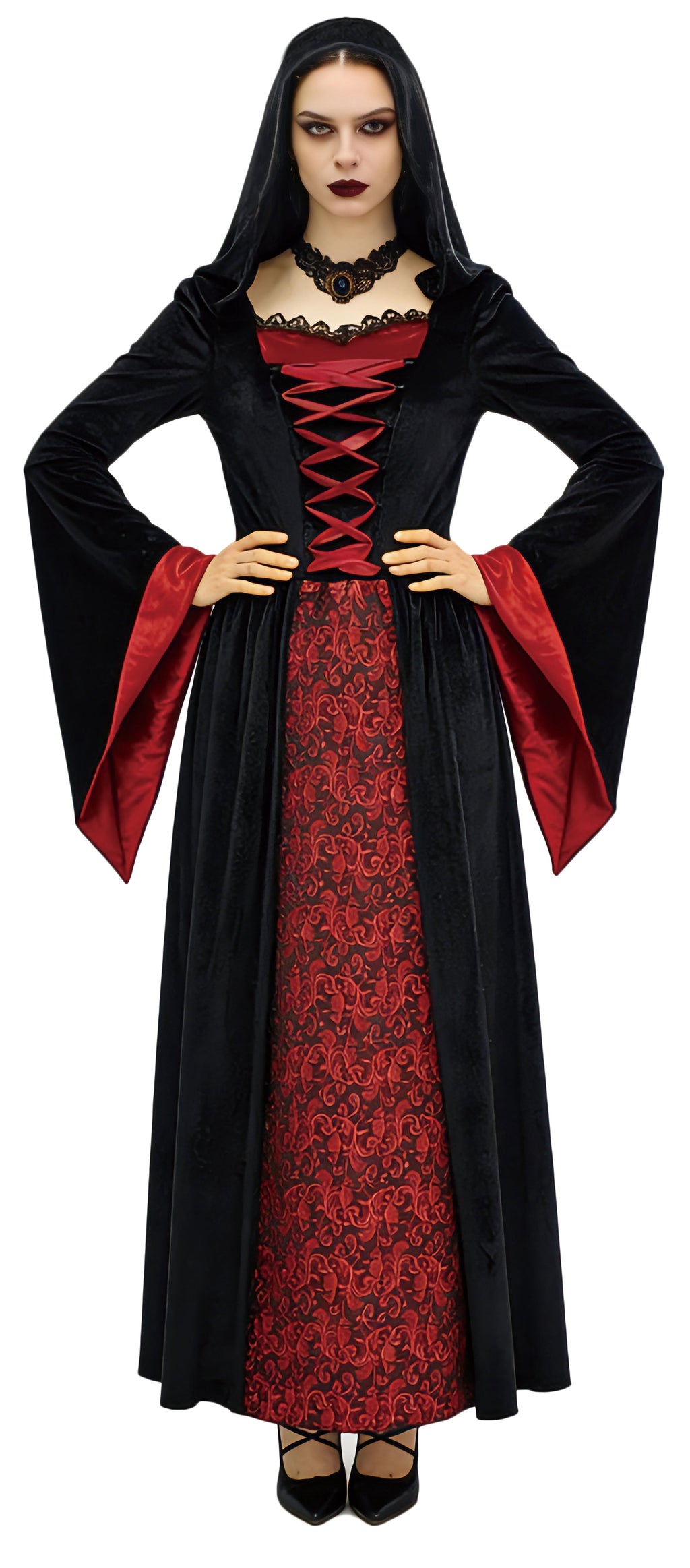 Gothic Vampire, Halloween Costume for Adults, Women's Size S (4/6), by Way to Celebrate
