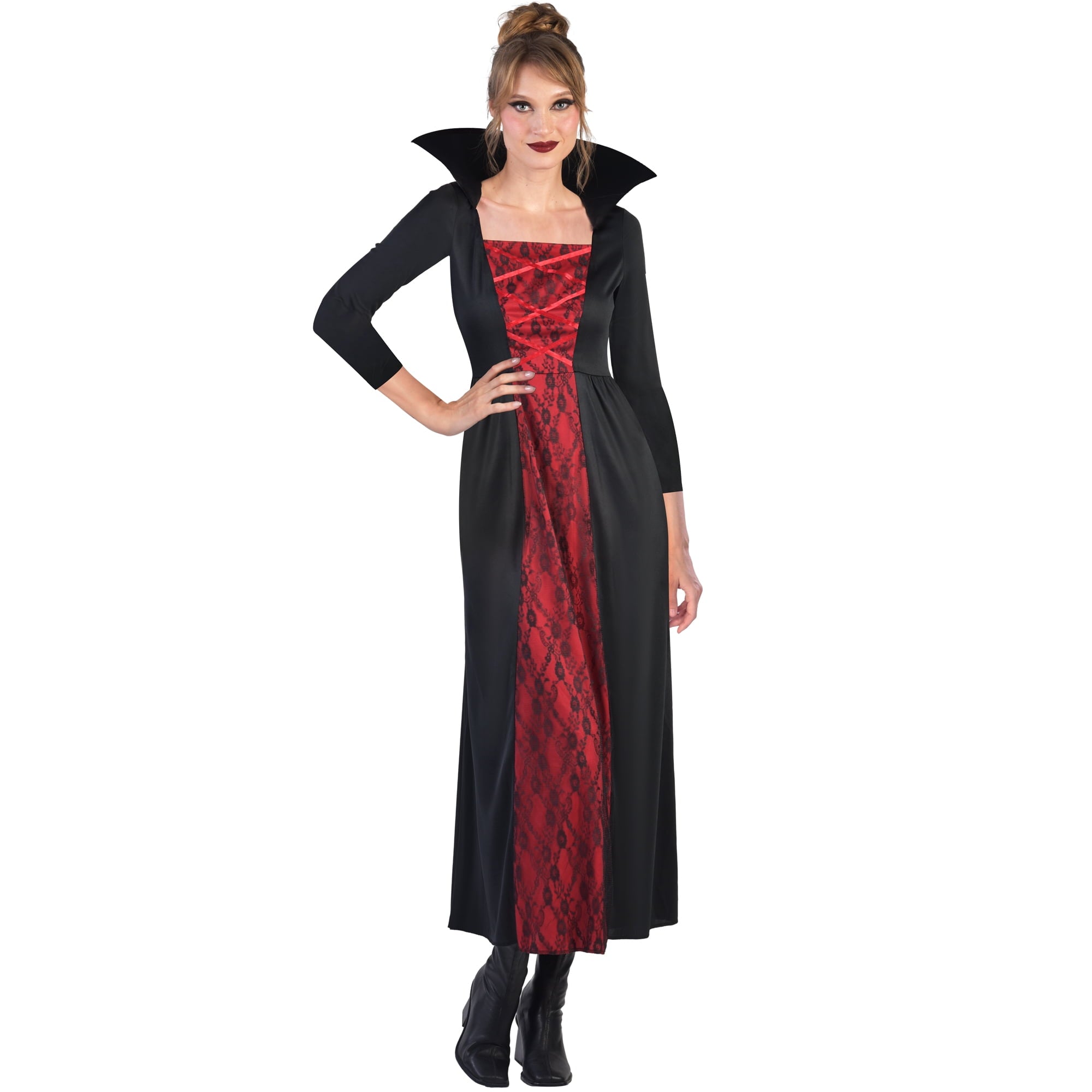 Vampiress Halloween Costume for Adults, Women's Size S (4/6), by Way to Celebrate