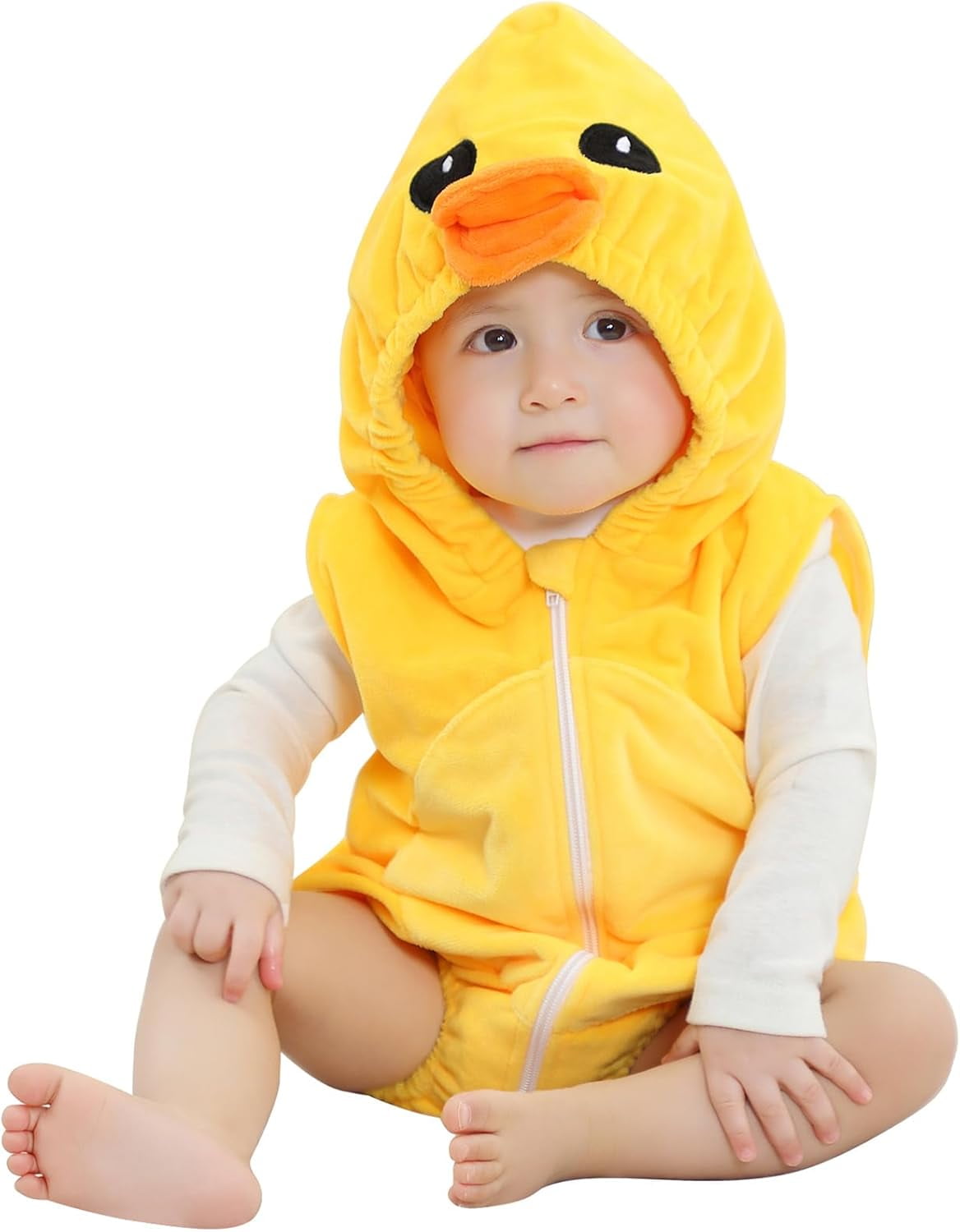 WIBACKER 0-24M Baby Boy Dinosaur Costume for Themed Parties and Halloween, Flannel Hooded Outfit Suit