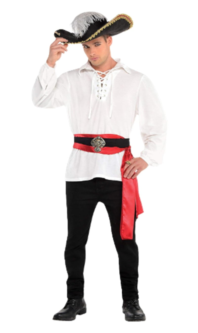 White Renaissance Pirate Shirt - Rock Stars - Costume - Men - LXL