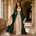 Witch Dress for Women Costume Halloween Vampire Dress 2026 Gothic Witch Costume Women Renaissance Medieval Velvet Outfit Cosplay Party White S
