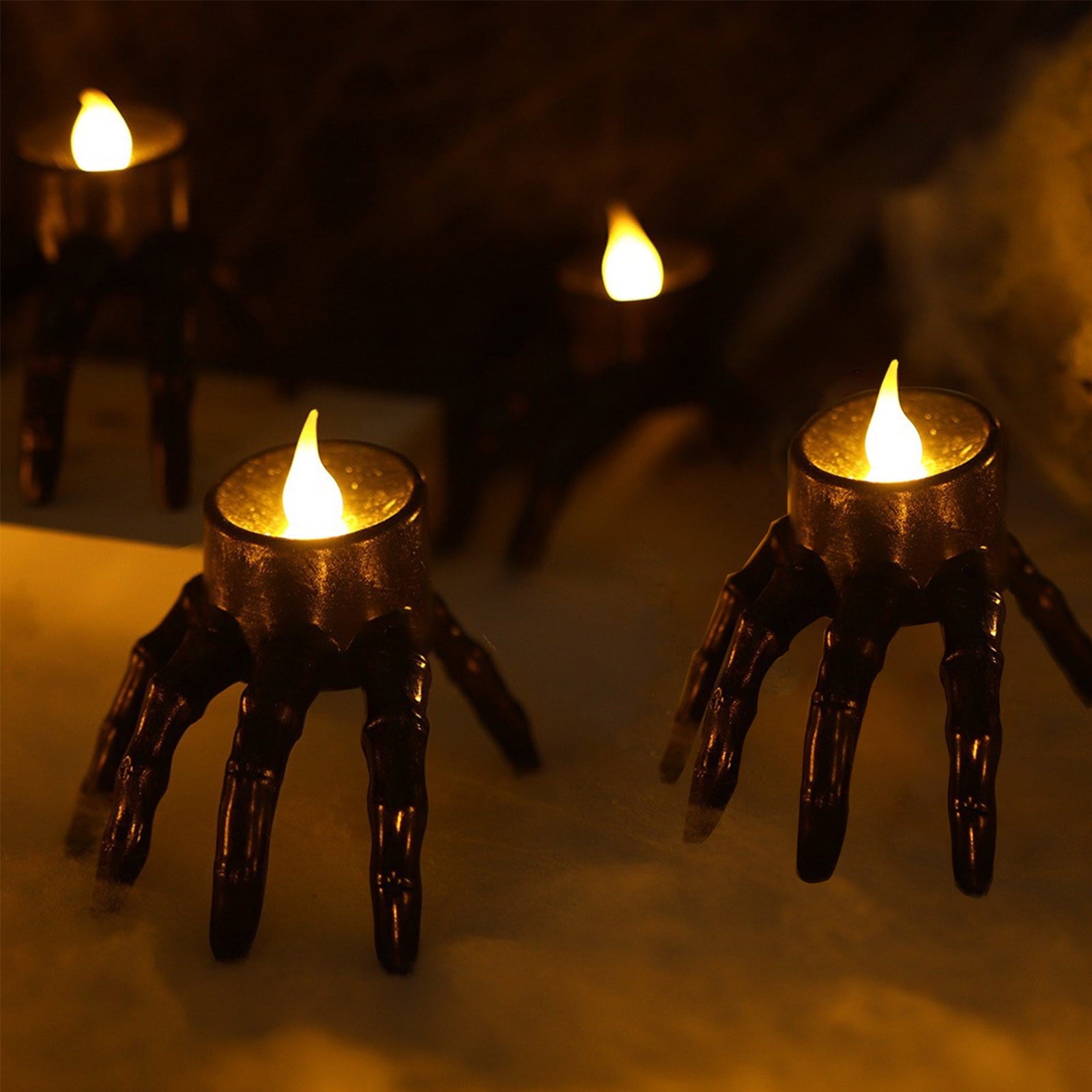 XGFHYJEH Halloween Skeleton Lights Decorations, Halloween Candle Lamp Decoration Ornament Indoor Outdoor, Halloween Scary Decor for Home Outside Yard Lawn Garden Party