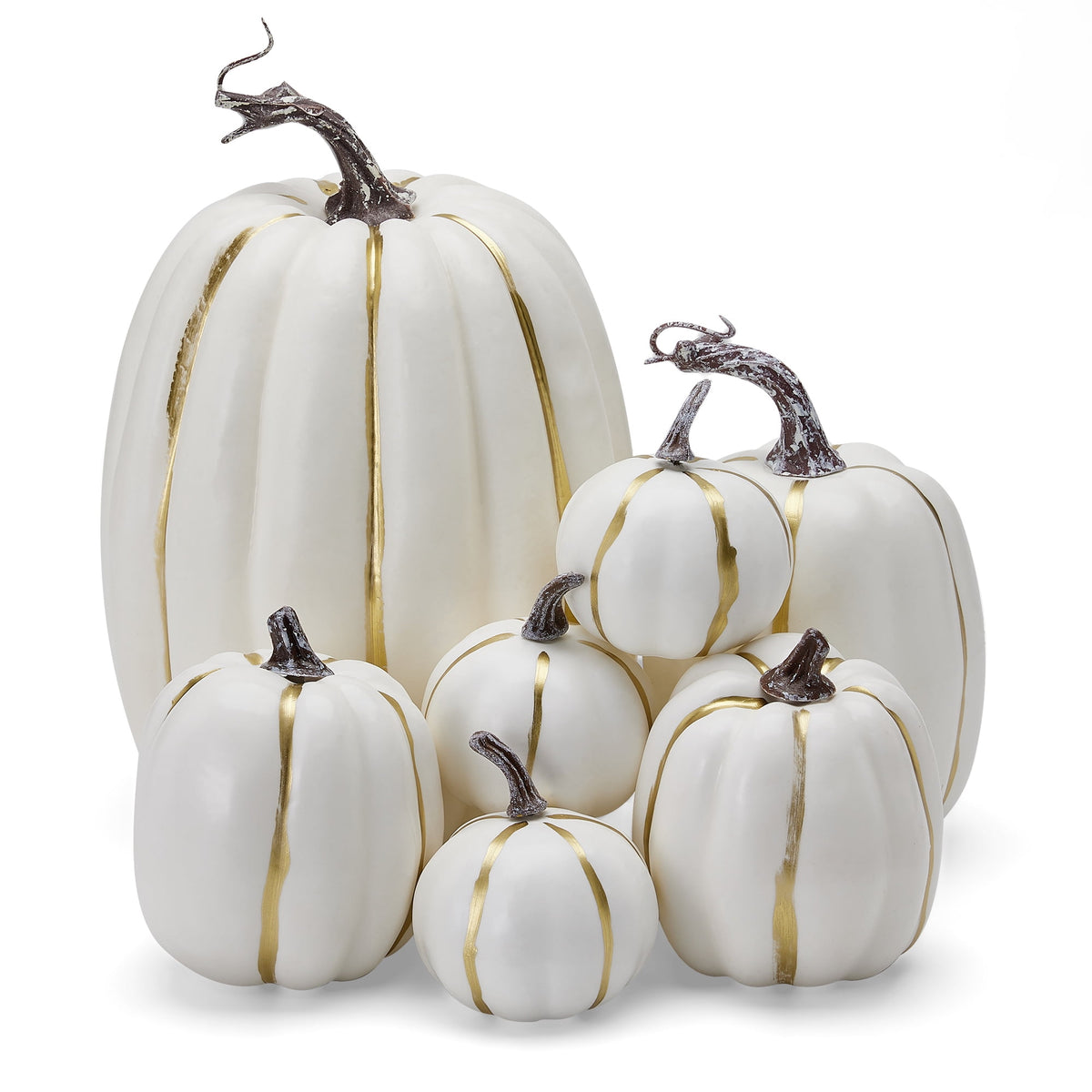 Xsylife 7Pcs Assorted Sizes Halloween Pumpkin Model Artificial Craft Fall Harvest Thanksgiving Decoration