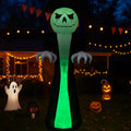 Zimtown 12 FT Halloween Inflatables Ghost Outdoor Halloween Decoration w/ Pumpkins Head