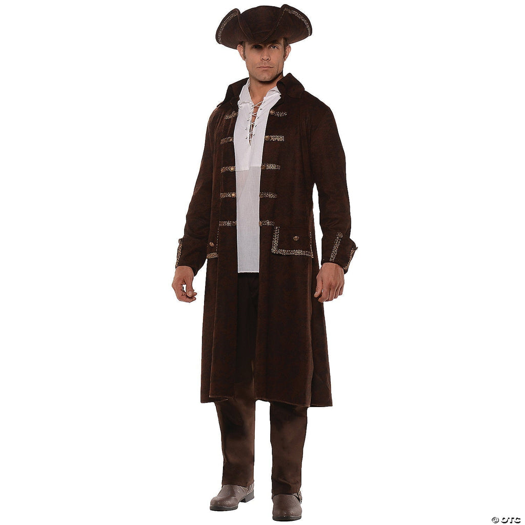 Brown Pirate Coat Set Men's Adult Halloween Costume