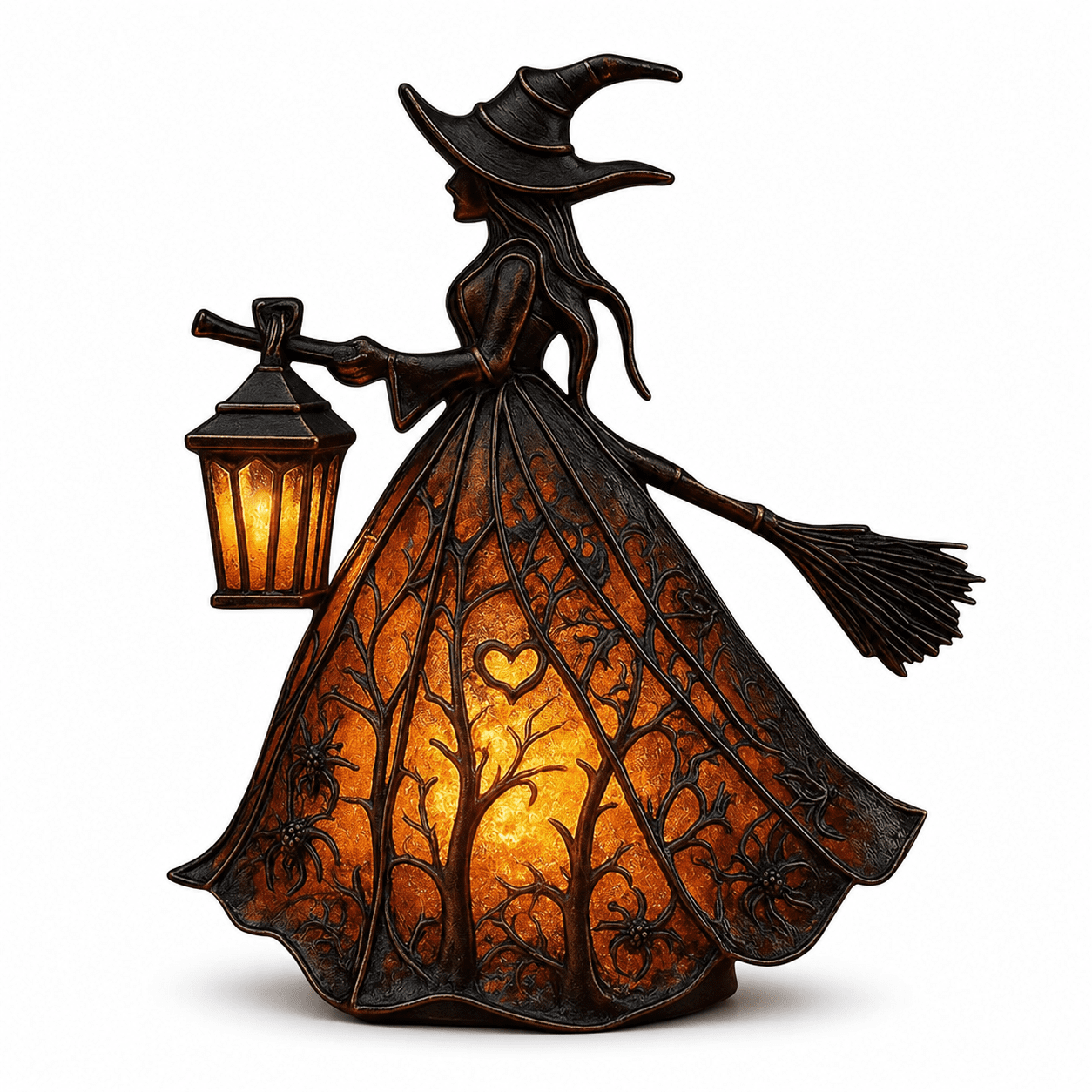 Diceymbol Halloween Decorations and Fall Decor, Halloween Venue Decoration Ghost Props LED Illuminated Ghost Decorations for Tabletop, Mantel, Shelf Indoor Outdoor 9.05 inch