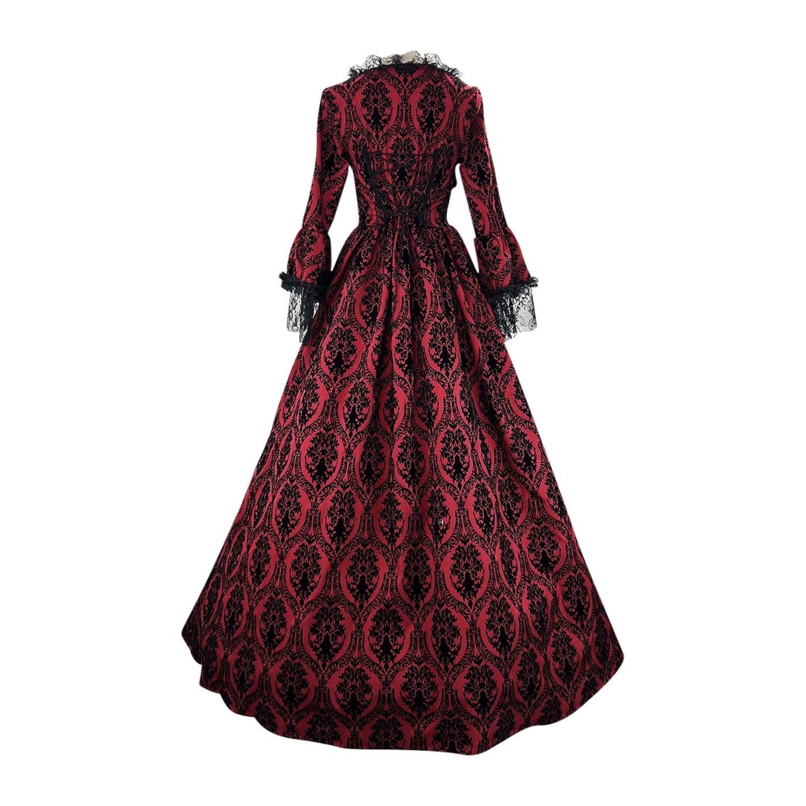 LYXSSBYX Maxi Dresses for Women Women's Long Sleeve Neck Dress Floor Length Cosplay Dress Plus Size Dress