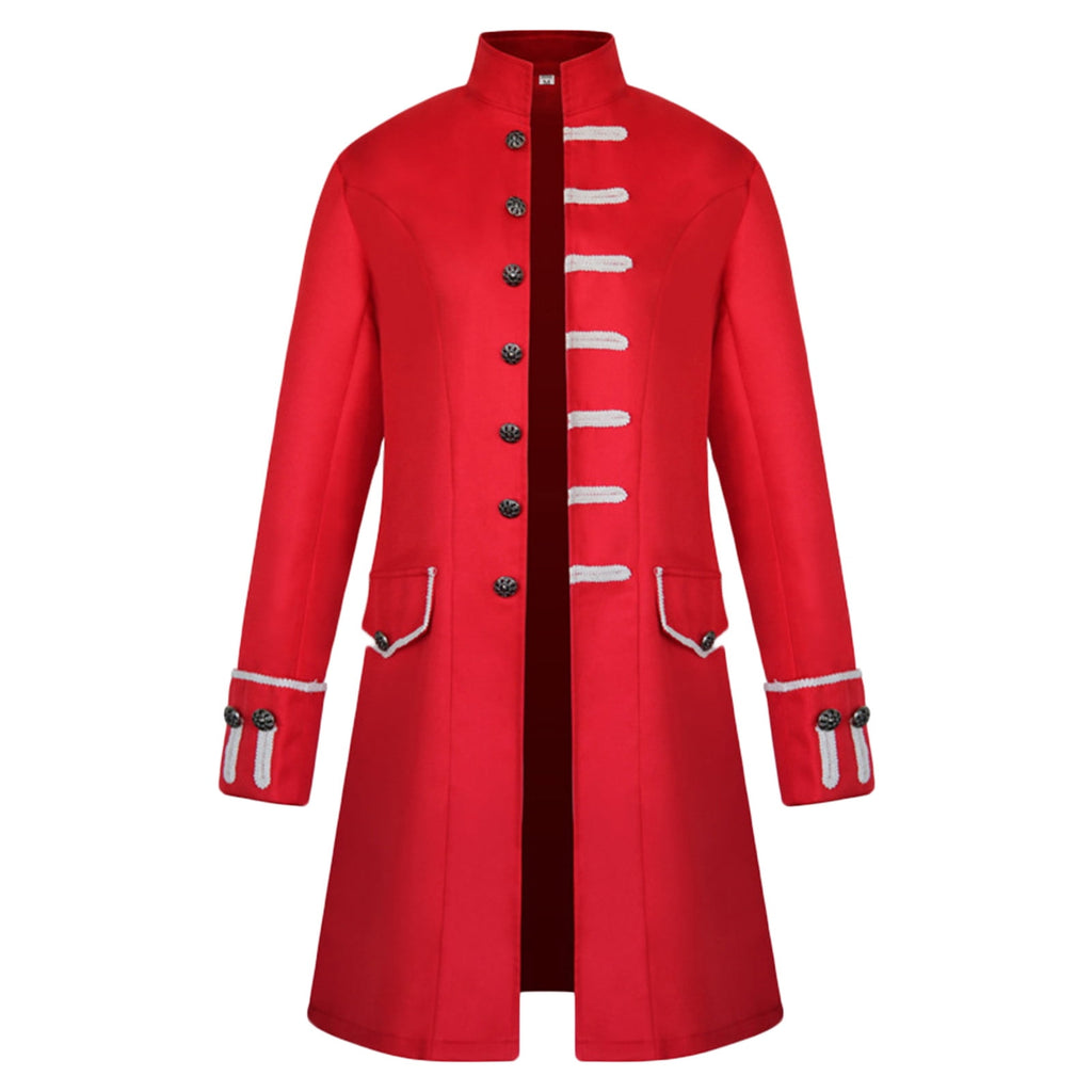Lilgiuy Mens Steampunk Vintage Tailcoat Goth Jacket formal Retro Renaissance Frock Coat Uniform Medieval Halloween Costume for Dating Wedding