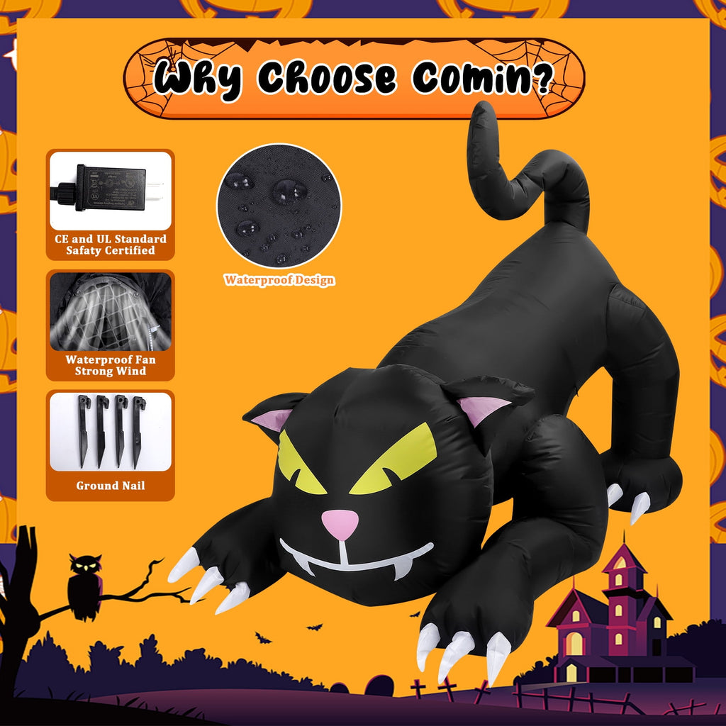 6 FT Halloween Inflatables Stacked Pumpkins Ghost with Build-in LEDs for Porch,Halloween Pumpkin Decor Blow up Yard Decorations
