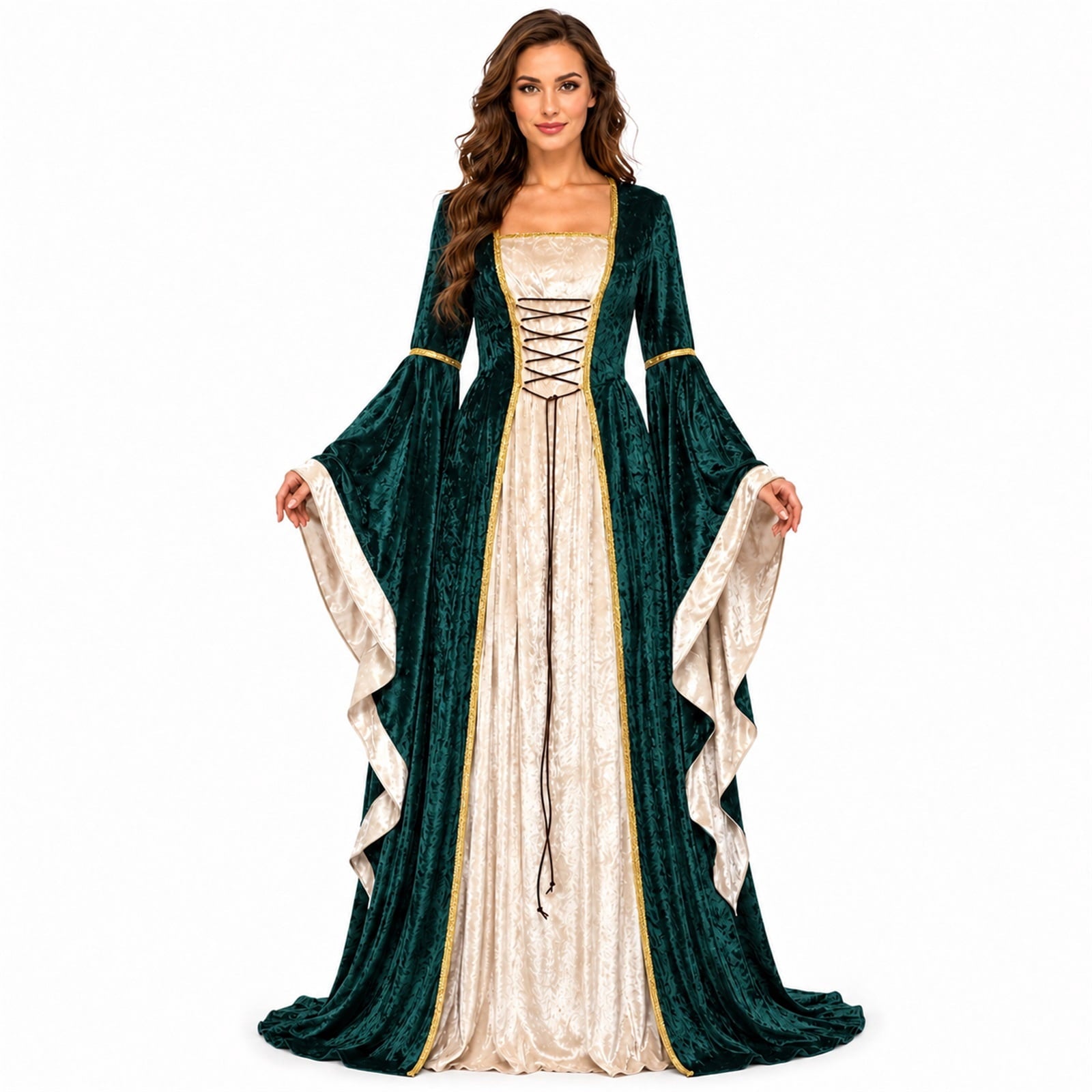Witch Dress for Women Costume Halloween Vampire Dress 2026 Gothic Witch Costume Women Renaissance Medieval Velvet Outfit Cosplay Party White S