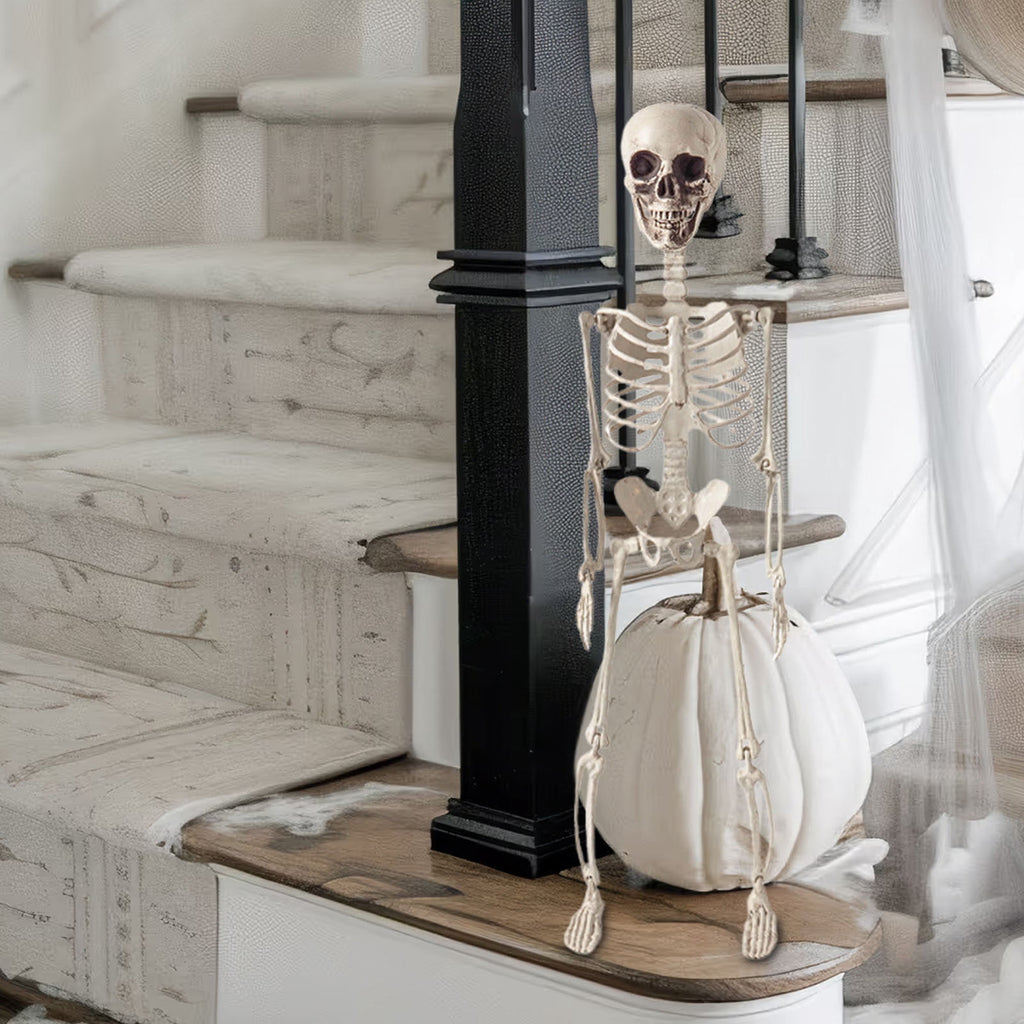 Halloween Skeleton Snake Prop Realistic Scary Serpent Decorative Ornament, Spooky Scene Setup Skeleton Decor Haunted House Party Prop, Home Shop Display Halloween Skeleton Holiday Ornament Gift
