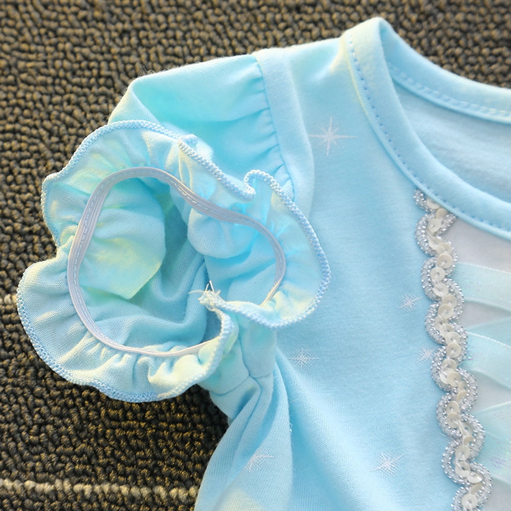 WIBACKER 1-6T Toddler Kid Baby Girls Fancy Party Puff Sleeve Princess Dress Cosplay Costume Dress Up