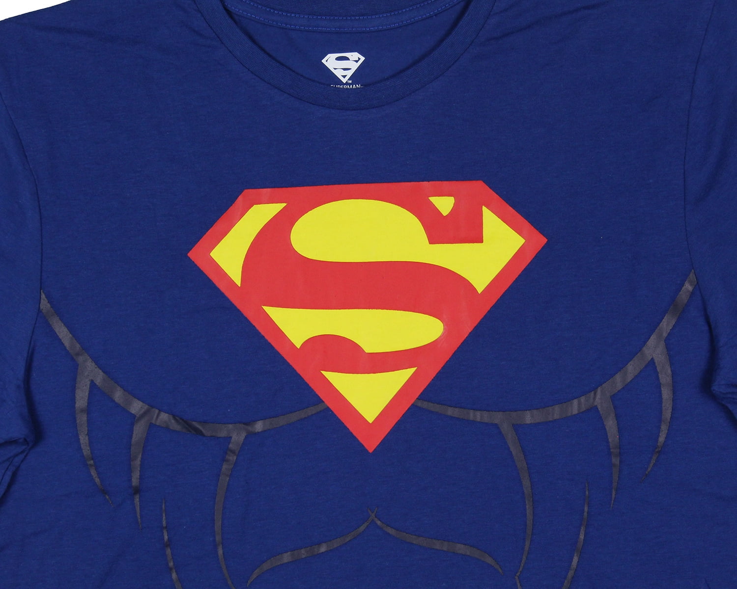 DC Comics Men's Superman Costume S Logo Superman Shirt With Detachable Cape Cosplay Tee
