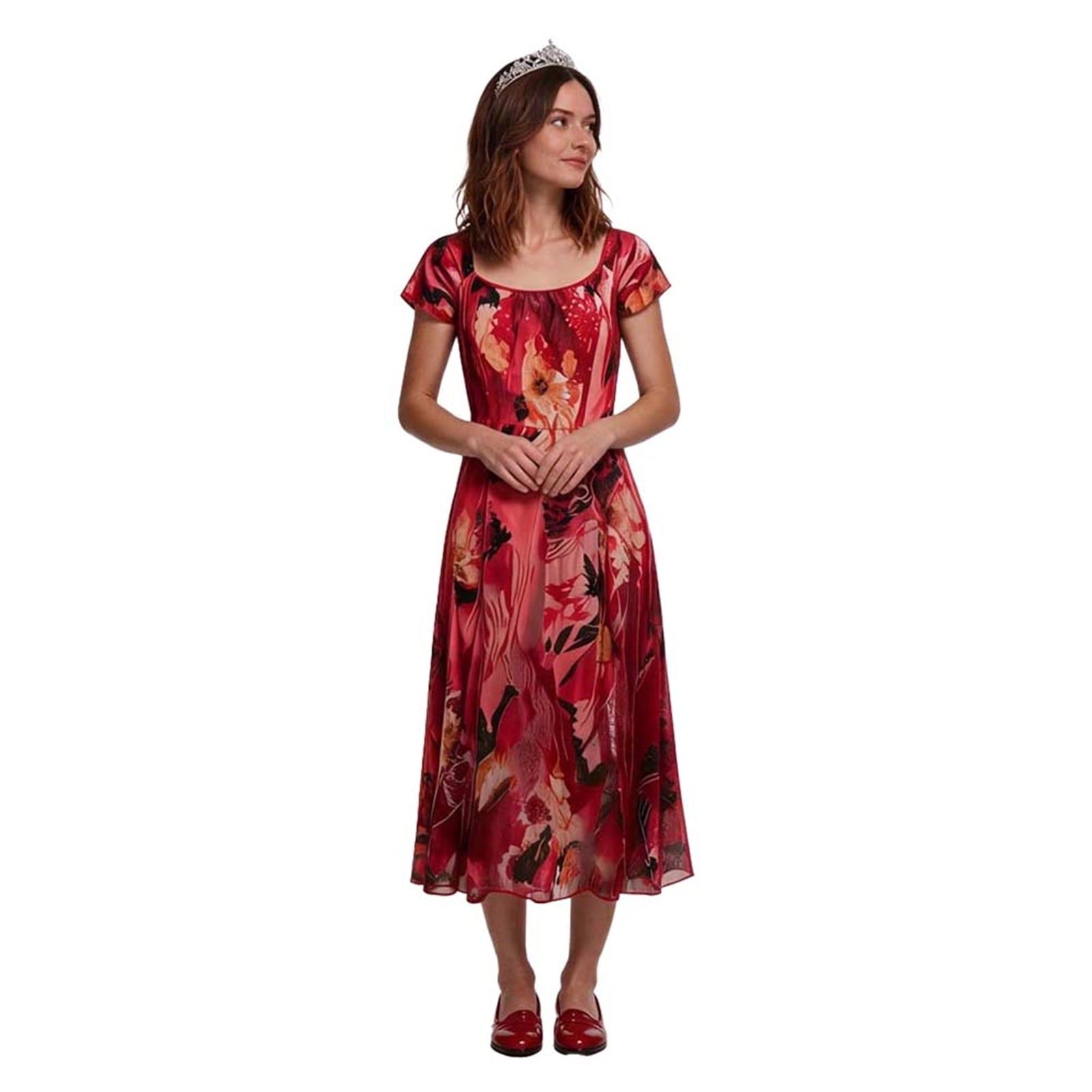 Widow's Patricia Costume Women Cosplay Dress Halloween Outfits, Bay Patricia Cosplay Printed Dress Adult Halloween Costume
