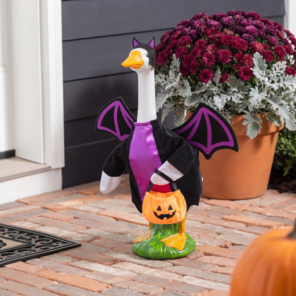 Mainstays Halloween Witch & Bat Porch Goose Outfit, Set of 2