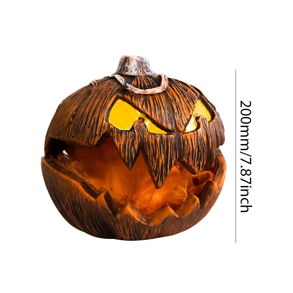 Halloween Pumpkin Head Yard Decor Lighting 2025 New Gourdo Jack-O-Lantern Decor Mouth Open Vintage Pumpkin Halloween Lights Indoor ＆ Outdoor Scary Decorations for Haunted House Porch Yard Party Decor