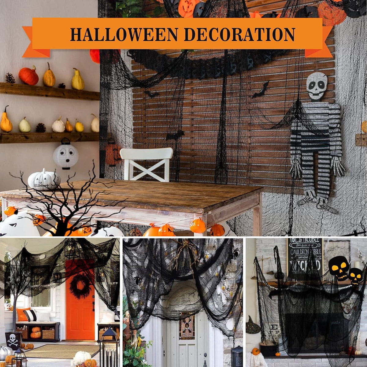 Ayieyill 126pcs Halloween Bat Stickers for Halloween Wall Decor and Window Clings, 3D Spider and Bat Decals for Indoor Halloween Decor