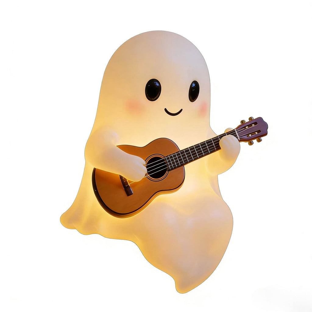 YZEGDCH Halloween 3D Ghost Campfire Flickering Night Light 2 Funny Roasting Marshmallows at Campfire LED Electric Faux Flameless Campfire Nightlight Funny Halloween Decor