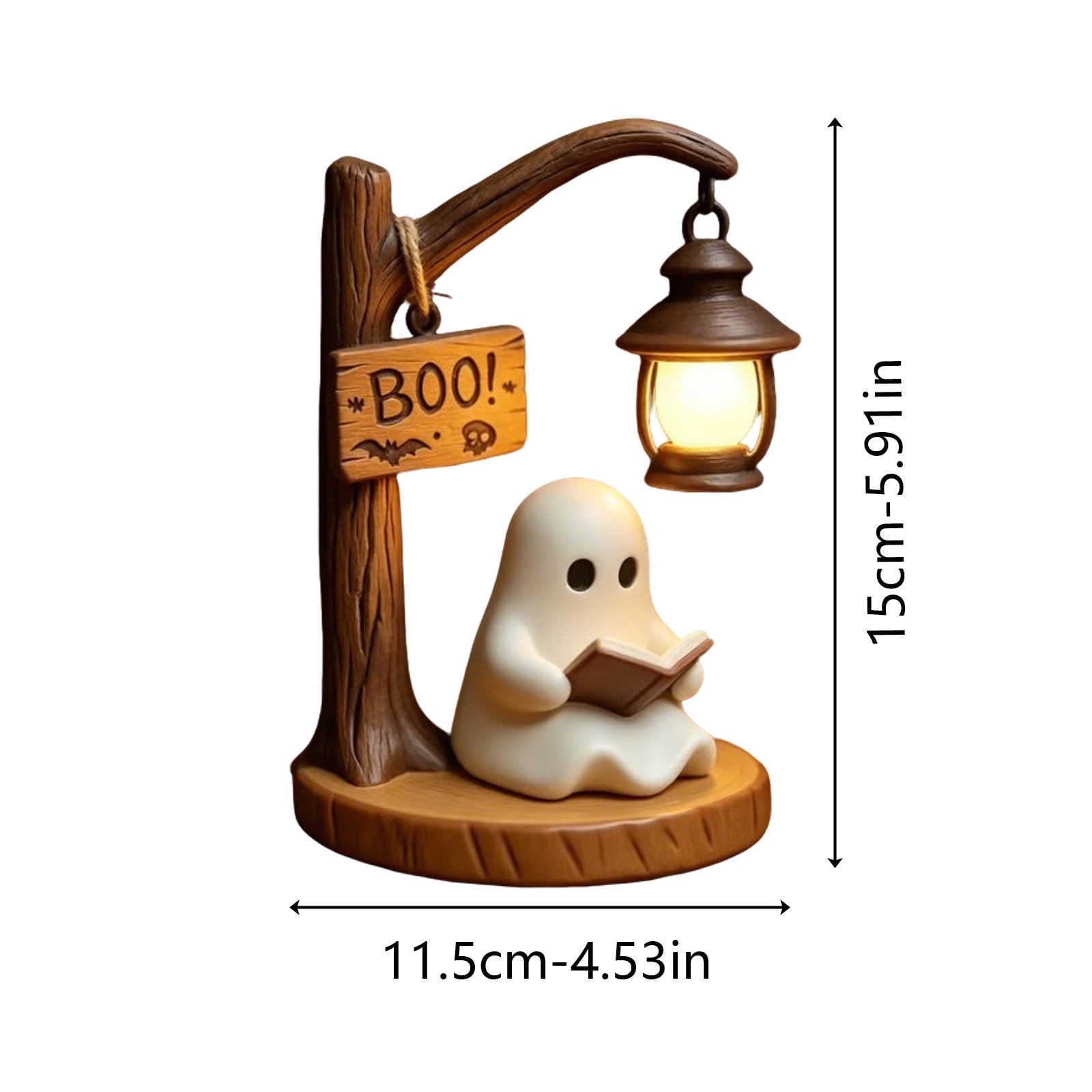 Clearance Halloween Ghost Bubble Bath Lamp, Cute Bathtub Ghost Night Lights for Halloween Decor, Reading Books Nightlight, Halloween Decorations for Indoor Readers & Book Lover Desk Home Party Gifts