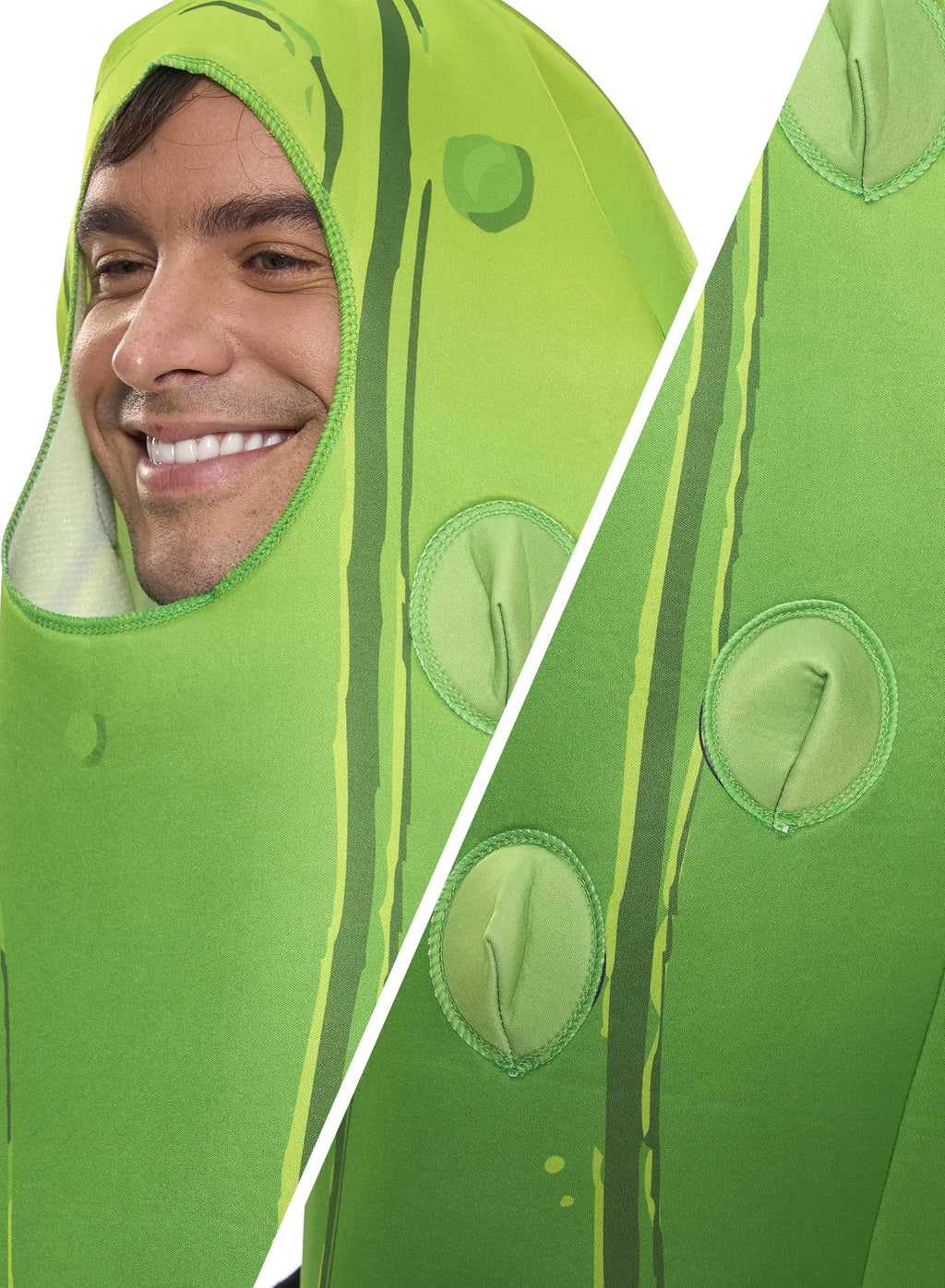 Joyfy Halloween Pickle Costume for Adult, Unisex Food Costume, Funny Costume for Men, Fruit Jumpsuit for Halloween Fancy Dress Costume