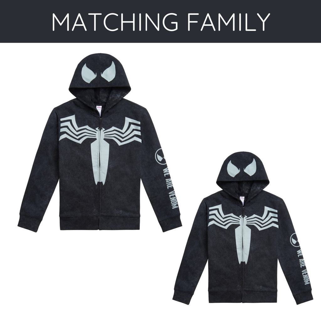Marvel Spider-Man Adult Men or Women Cosplay Fleece Zip-Up Hoodie Miles Morales Charcoal