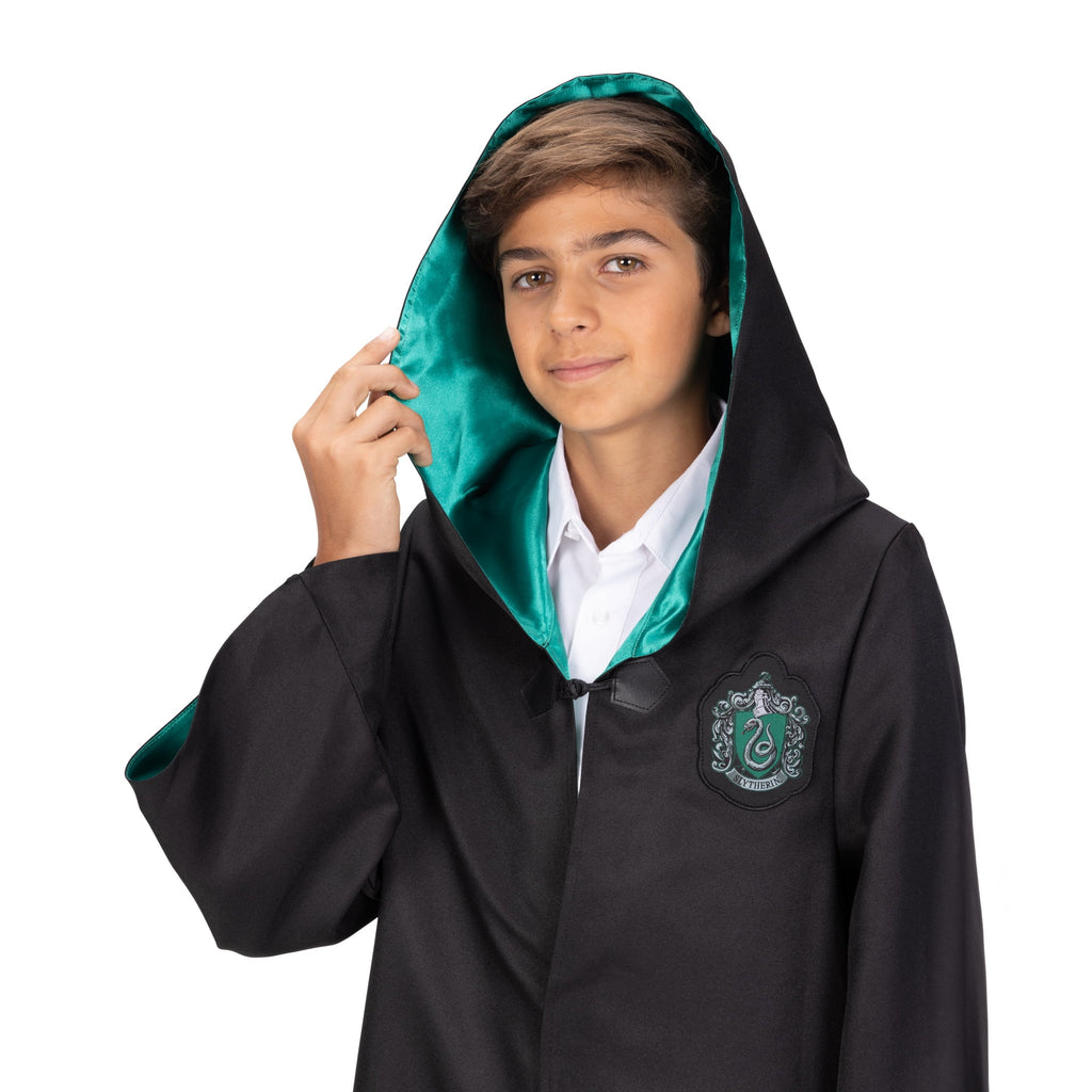 Harry Potter Boys or Girls Premium Hogwarts Slytherin Cosplay Robe, Size L/XL