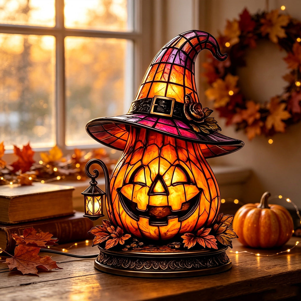 Mauxuk Halloween Black Witch Acrylic Decor - Gothic 2D Tabletop Centerpiece for Spooky Party, Haunting Mantel Decor, Gift for Horror Fans, 8-Inch Tall with Stand