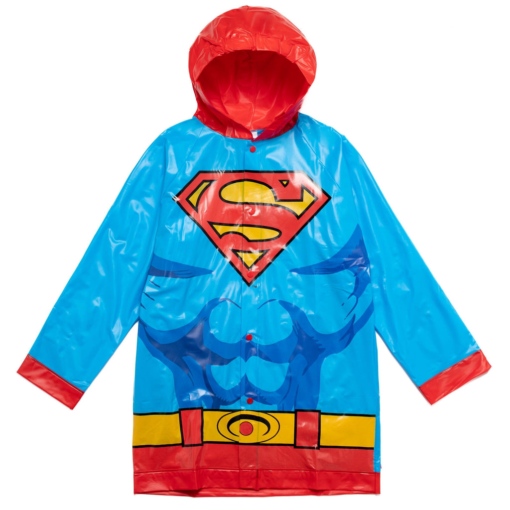 DC Comics Justice League Batman Little Boys Costume Waterproof Rain Jacket Cape and Umbrella 3 Piece Outfit Set Toddler to Little Kid