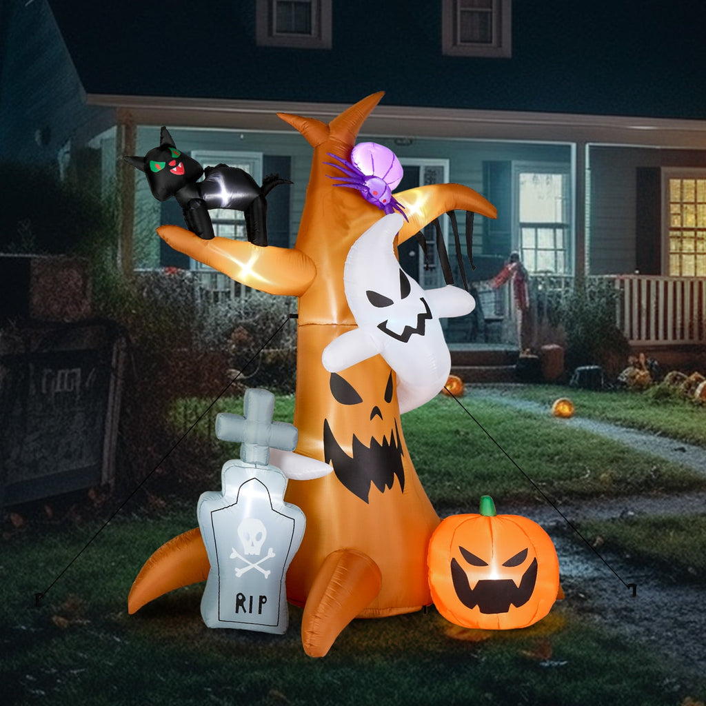 OverPatio 7.8' Halloween Inflatables Outdoor Halloween Decoration with 9pcs LED Lights