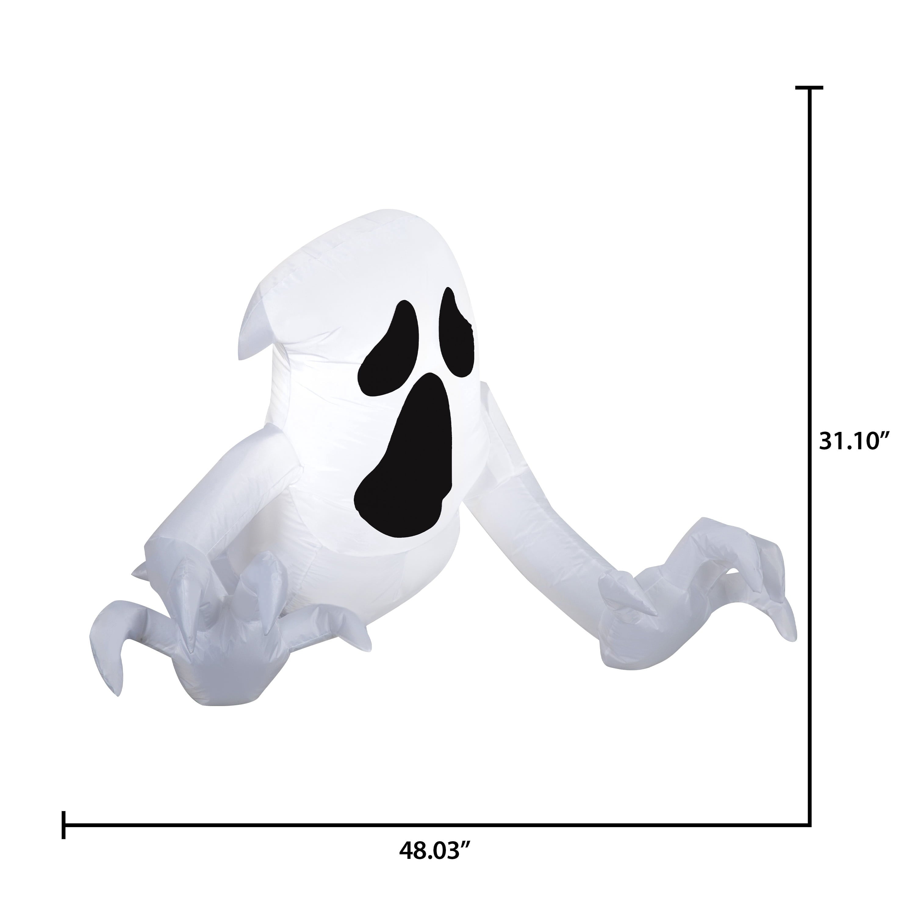 Ghost Crawler Airblown Yard Inflatable, Black and White, 4', Halloween by Way To Celebrate