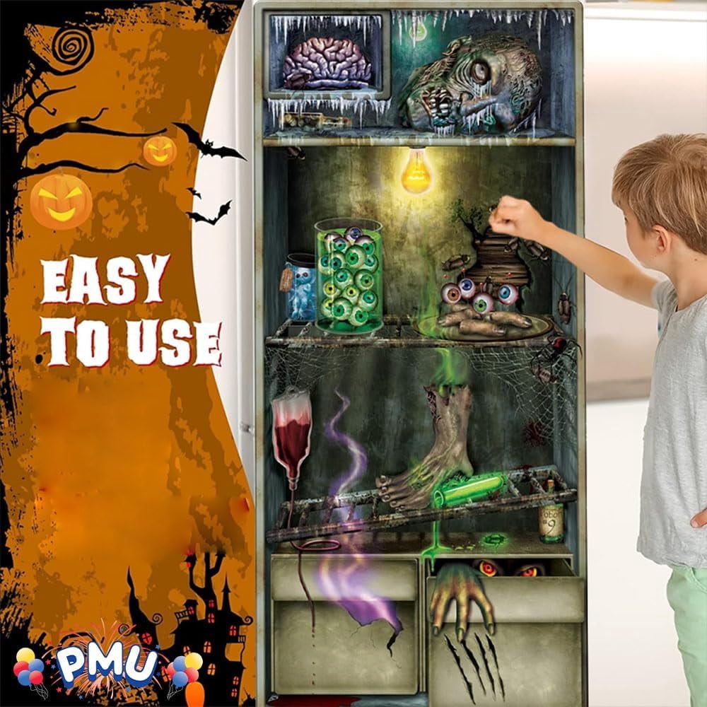PMU Halloween Microwave Door Decoration 12in x 24in (1/pkg) Pkg/1