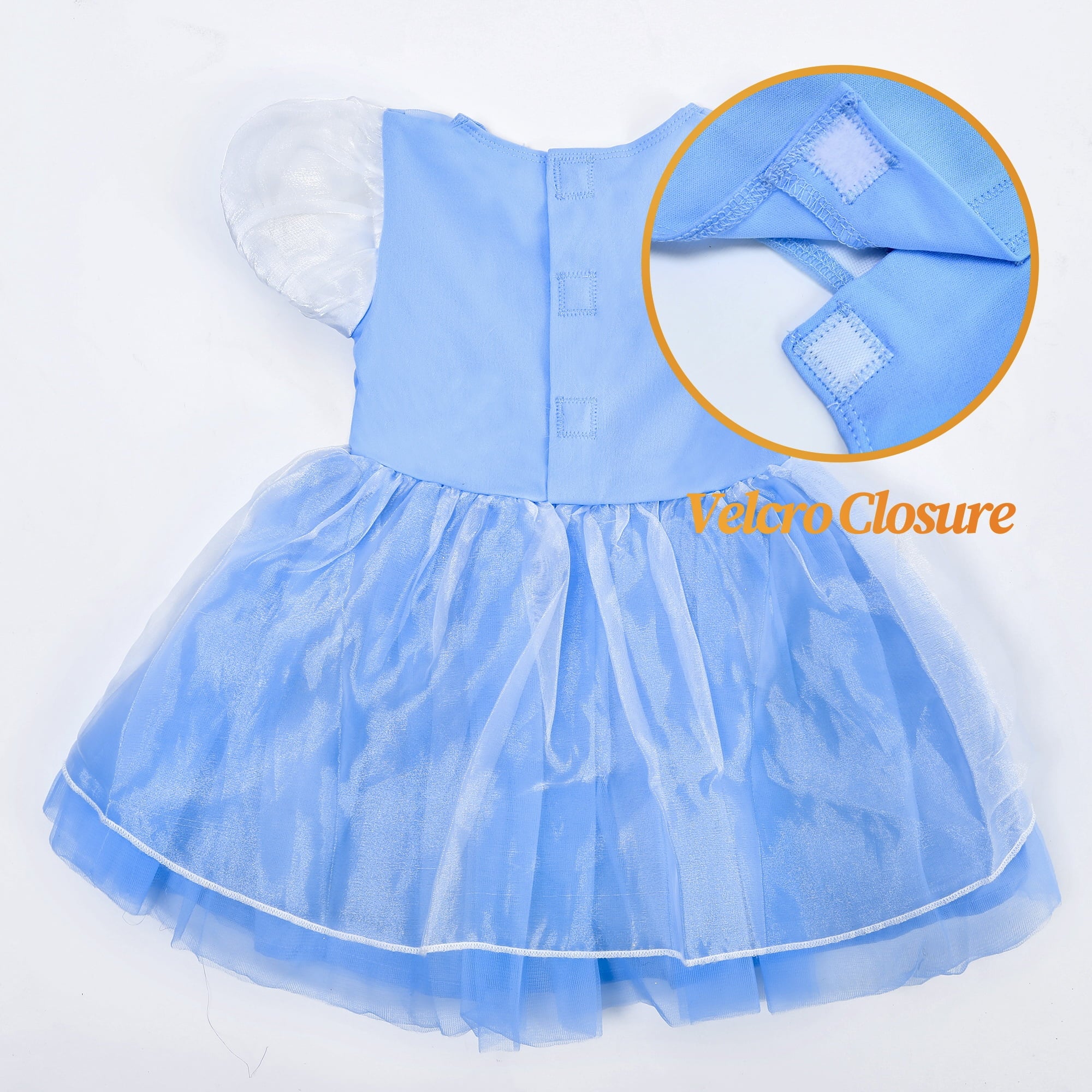 IKALI Baby Girls Princess Costume Dress up Clothes, Toddler Tutu Blue Outfit for Birthday Party 6M-4T