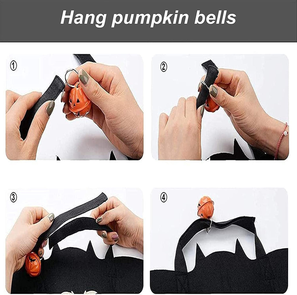 Halloween Dog Bat Wings Pet Costume for Halloween Party Decorations, Cute Puppy Dog and Cat Collar Bat Wings with Pumpkin Bells Cosplay Party (X-Large)