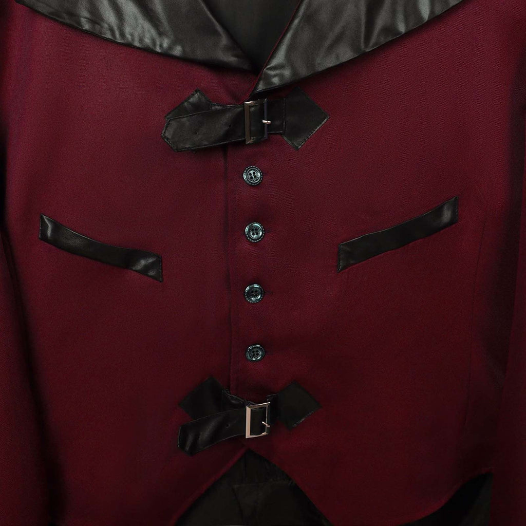 QATAINLAV Men's Vintage Steampunk Gothic Victorian Jacket Medieval Renaissance Pirate Frock Coat Formal Tuxedo Halloween Costumes Birthday Gifts Coffee S