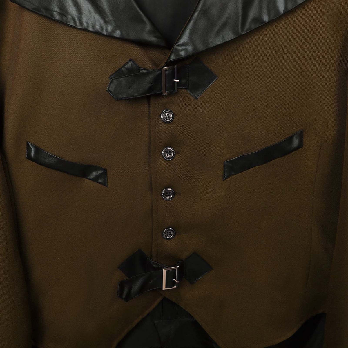 QATAINLAV Men's Vintage Steampunk Gothic Victorian Jacket Medieval Renaissance Pirate Frock Coat Formal Tuxedo Halloween Costumes Birthday Gifts Coffee S