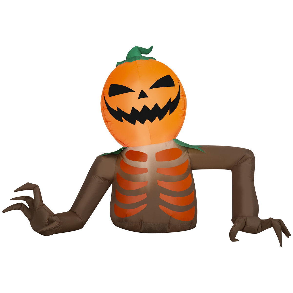 Pumpkin Skeleton Crawler Airblown Yard Inflatable, Multicolor, 4', Halloween by Way To Celebrate