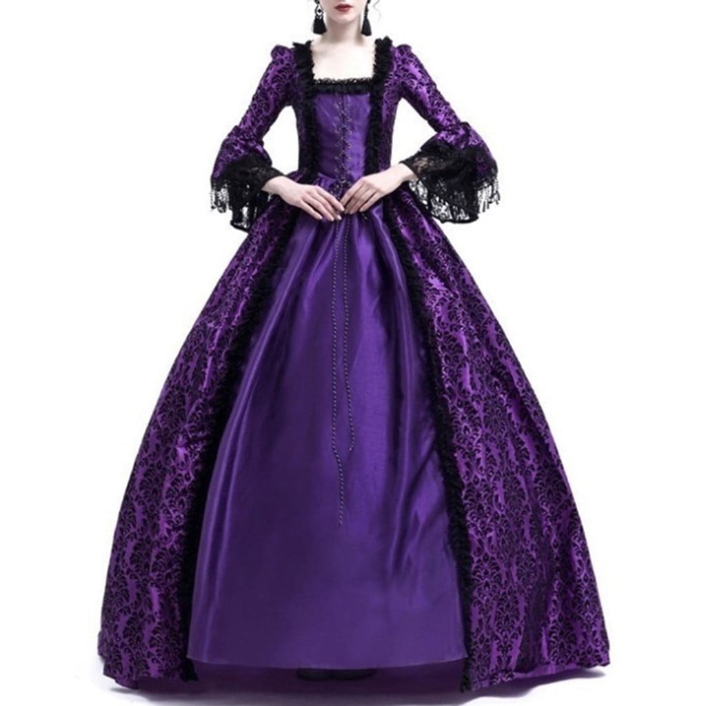 Jsaierl Victorian Dress for Women 1800S Medieval Renaissance Dress Corset Flare Sleeve Vintage Dress Cocktail Party Ball Gown
