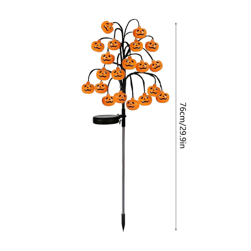 20 Pack Solar Halloween Lights Outdoor, Waterproof LED Pumpkin Pathway Garden Stake Lights for Yard Walkway Fall Decoration, Orange