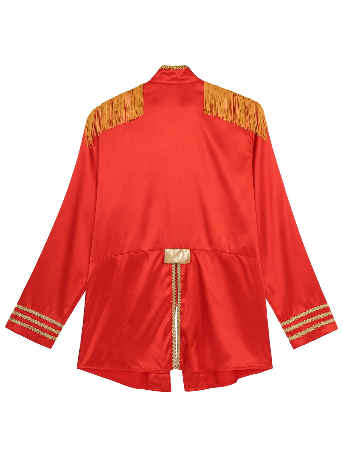 Eandarui Men's Halloween SGT Sergeant Pepper Costume Jacket Fancy Dress Hippie Music Star 1960s Shirt Red S