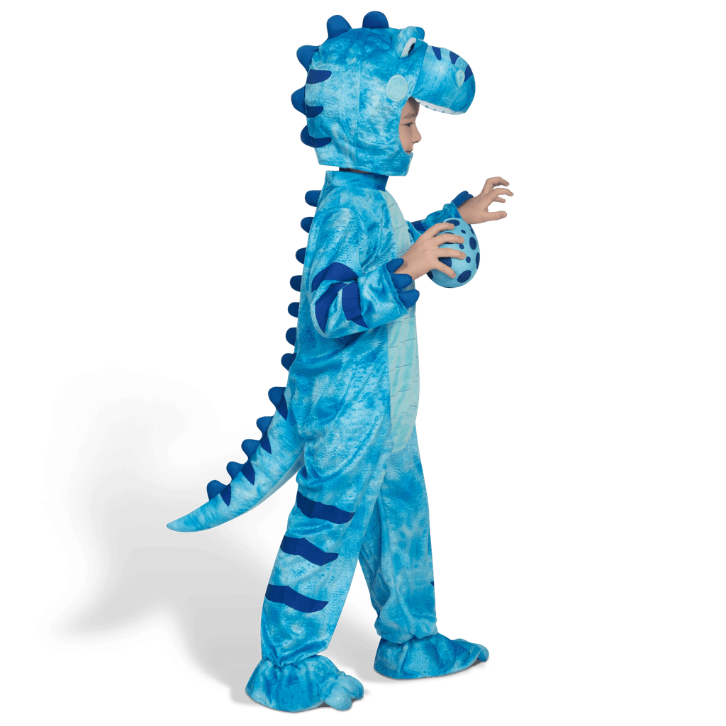 Joyfy Halloween Realistic Blue Tyrannosaurus Rex Children's Dinosaur Costume (with Egg) Suitable for Infant and Toddler Halloween Dress up Party