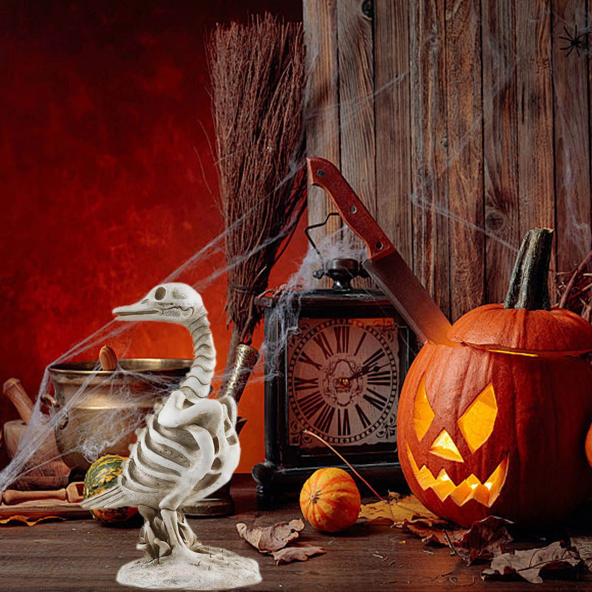 amlbb Halloween Decorations Outdoor Halloween Dark Terror Skeleton Decoration Props Set Up Ghost House Halloween Decor on Clearance