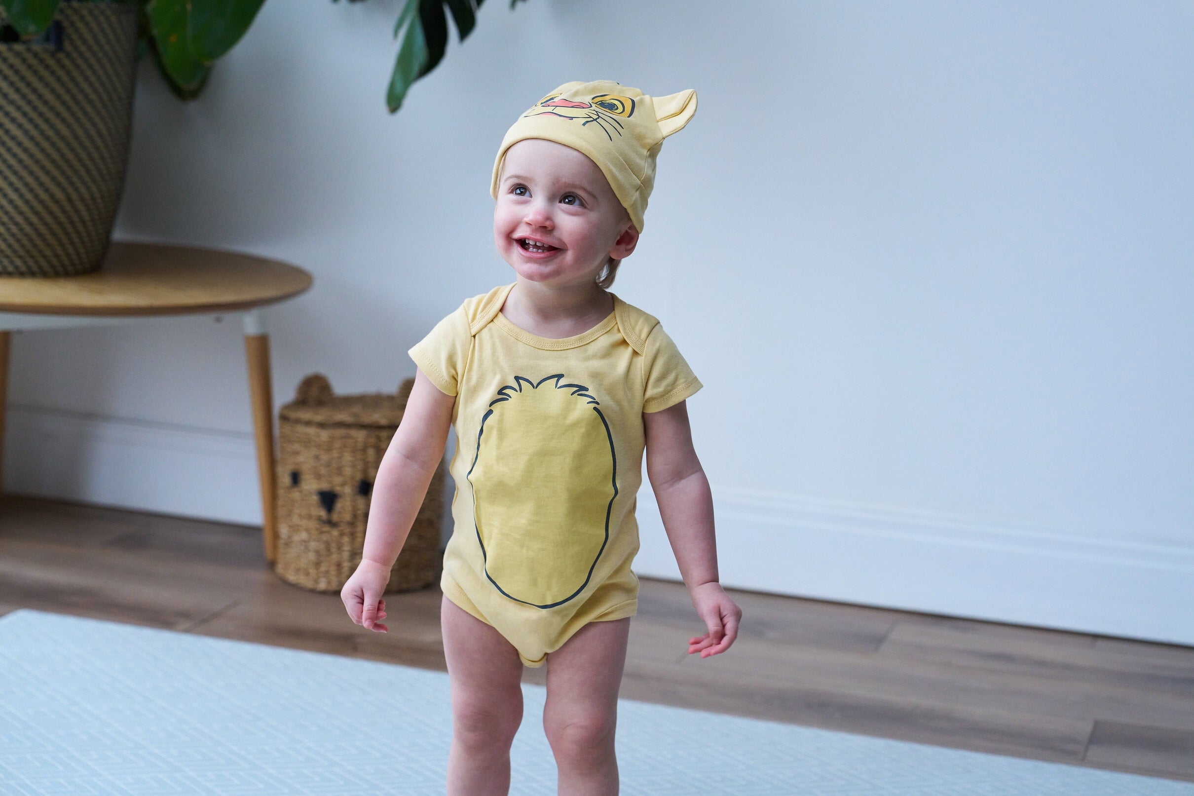 Disney Winnie the Pooh Baby Boy or Girl 2-Piece Cosplay Bodysuit and Hat Set Light Blue Eeyore