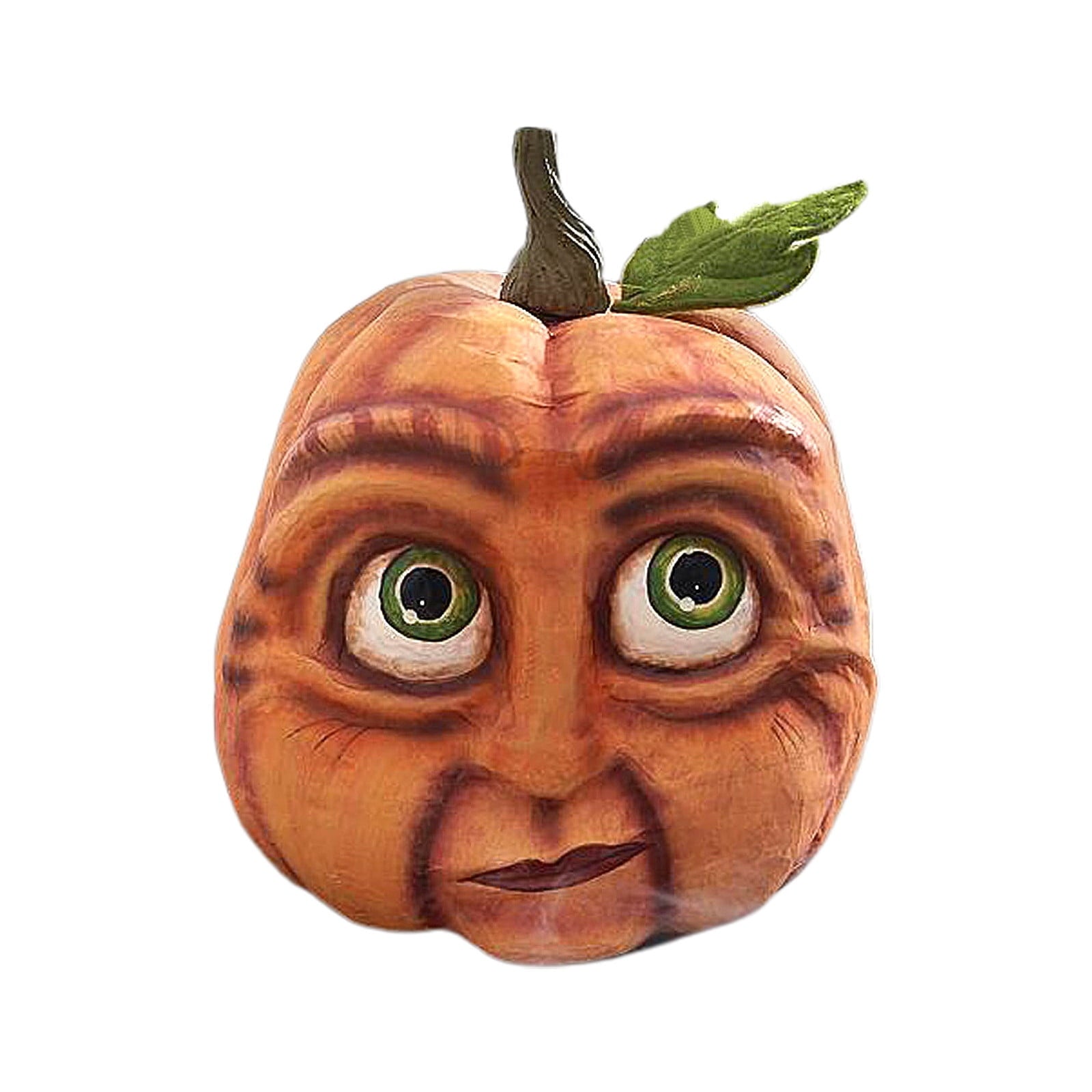 Happy Halloween Pumpkin Decorations for Yard - Funny Resin Jack O Lantern with Weighted Base - Outdoor Fall Decor for Porch,Garden,and Home Party